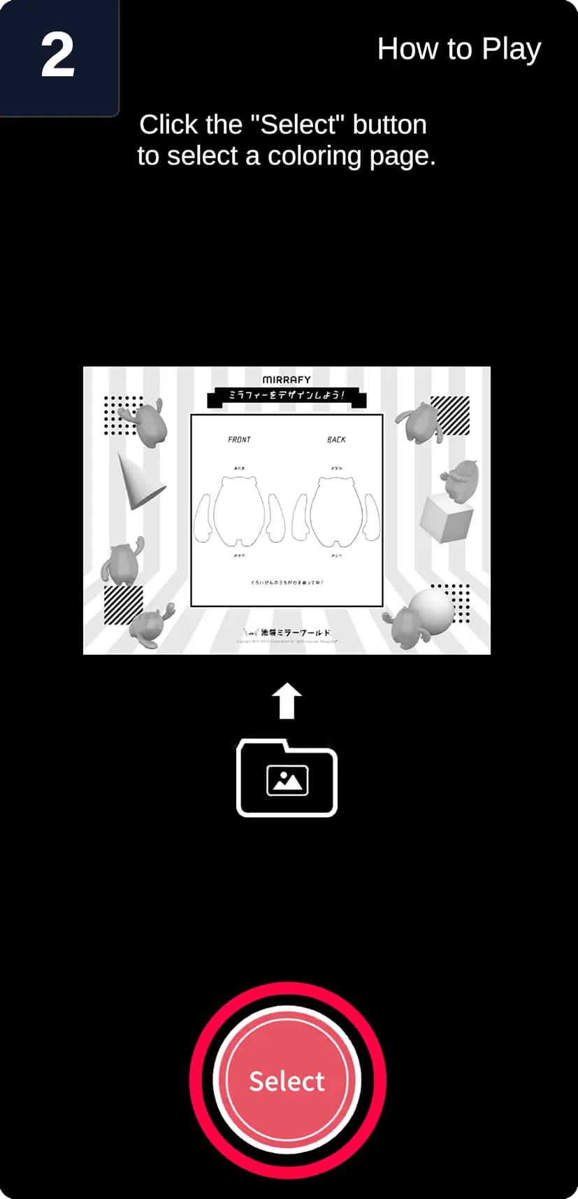 How to select a coloring page from your photo library 2