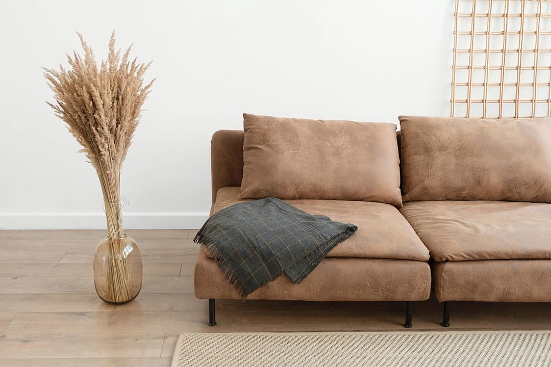 Example background for digital figures: a living room with a sofa