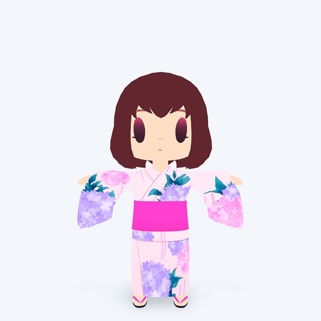 Yukata Costume Pink ver. (Chibiketai)_1