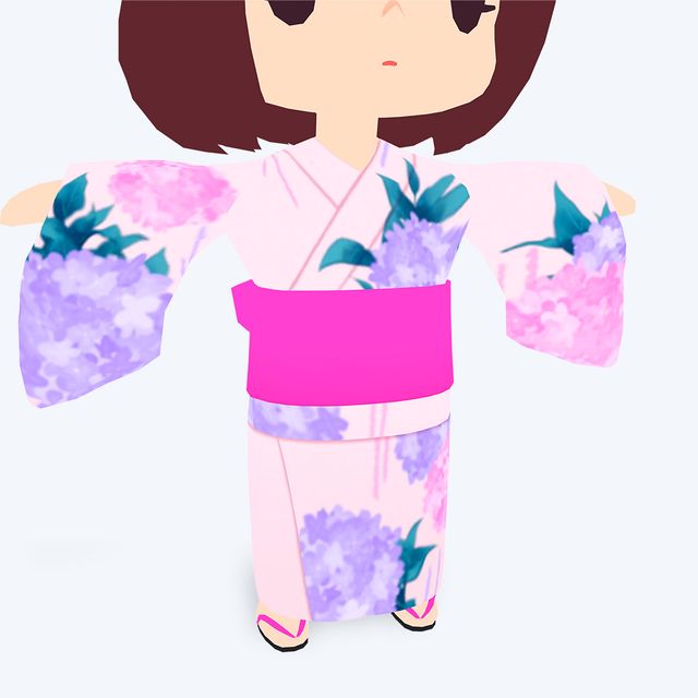 Yukata Costume Pink ver. (Chibiketai)_4