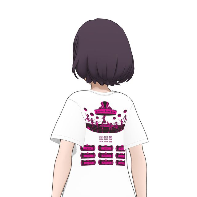 MAGICAL JUKE BOX Live T-shirt - White ver (Ketai)_3