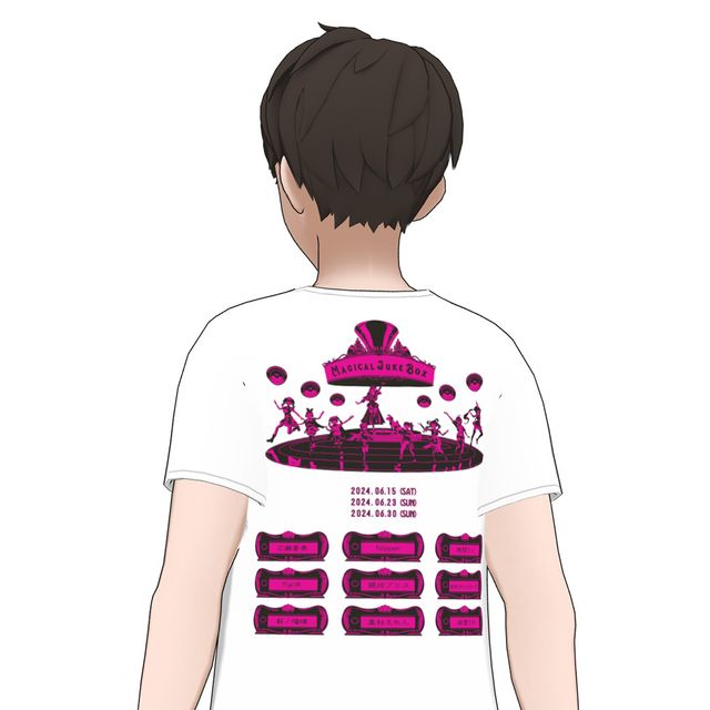 MAGICAL JUKE BOX Live T-shirt - White ver (Ketai)_4