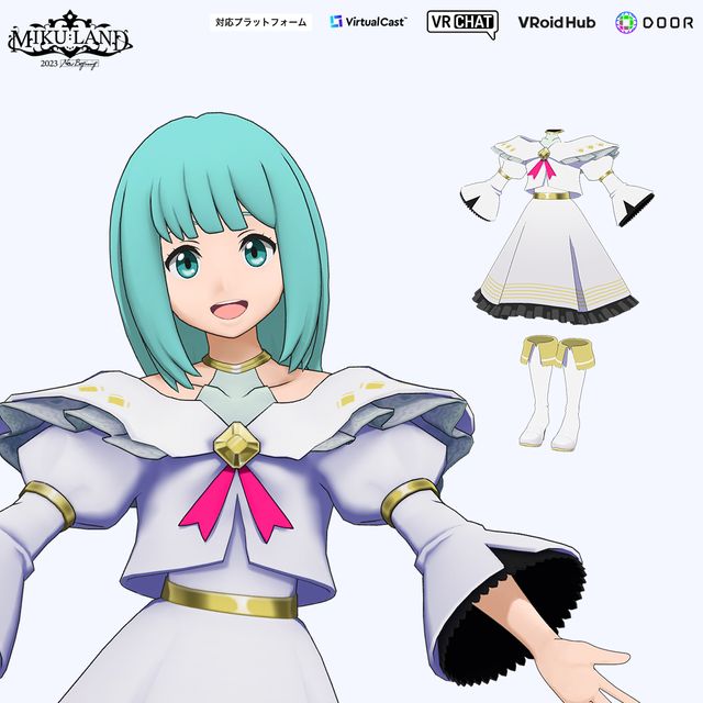 Hatsune Miku -MIKU LAND Princess Miku Dress Costume (Ketai)_0