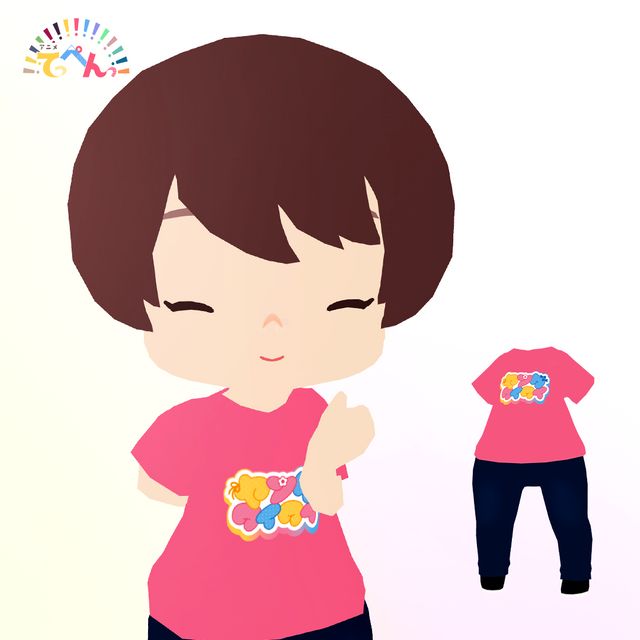 てっぺんっ!!!!!!!!!!!!!!! ロゴTシャツ 衣装 ピンクver （ちび化体）_0