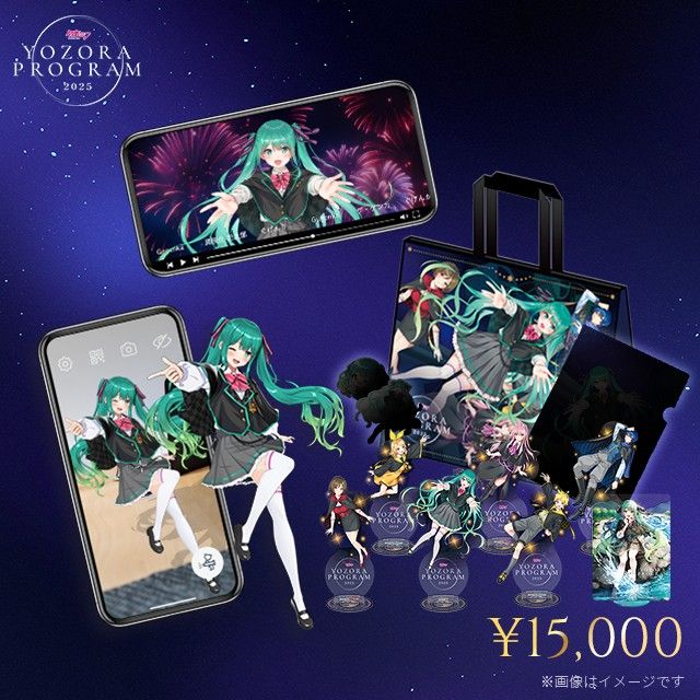 「初音ミク 夜空プログラム 2025 音楽大花火特別配信チケット」 15,000円 プラン