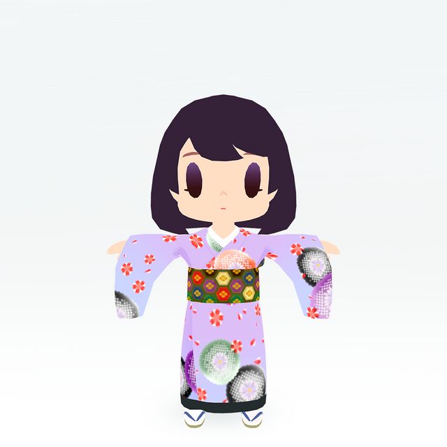 MaruinoAnime×The Tokugawa Art Museum Kimono Costume purple ver.(Chibiketai)_1